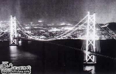 世界最長(zhǎng)的吊橋——日本明石海峽大橋正式通車