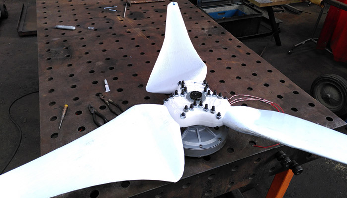 由rPET制成的風(fēng)力發(fā)電機(jī)原型