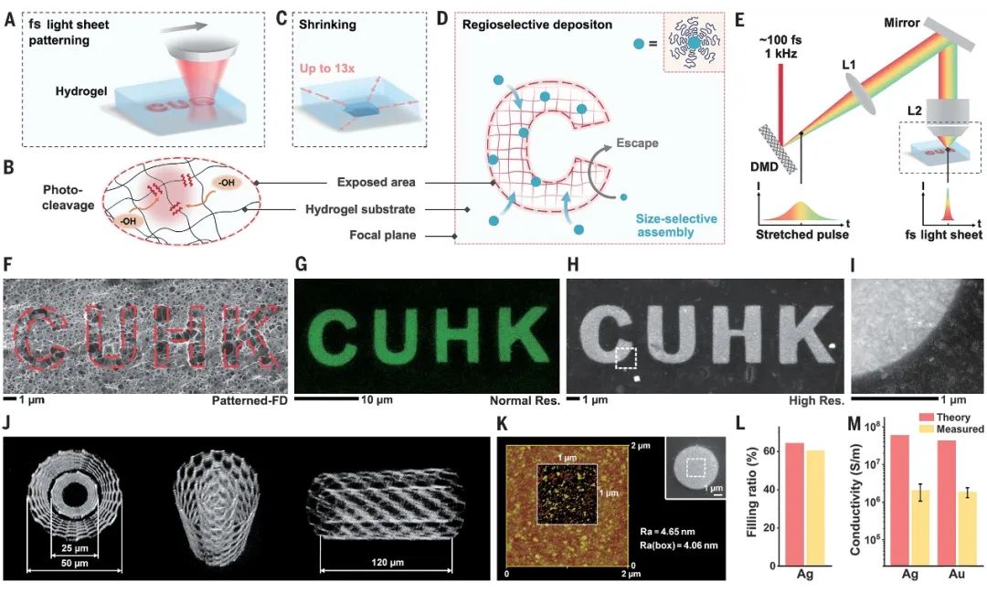 Science：水凝膠作模板！超快、超高分辨率的3D納米制造