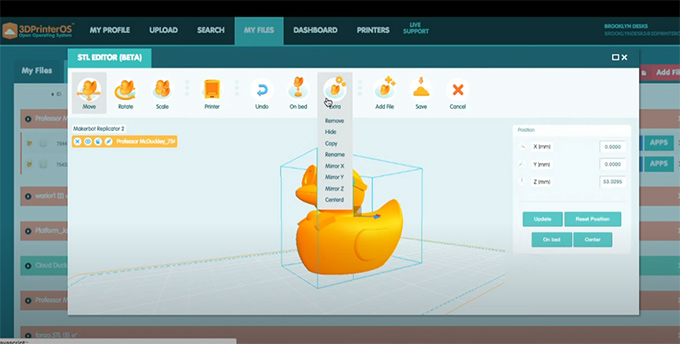 3D打印管理軟件3DPrinterOS